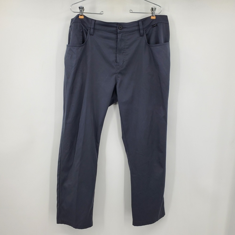 Travis Mathew Open to Close Pants Mens 38 Dark Grey Straight Leg Golf Trousers